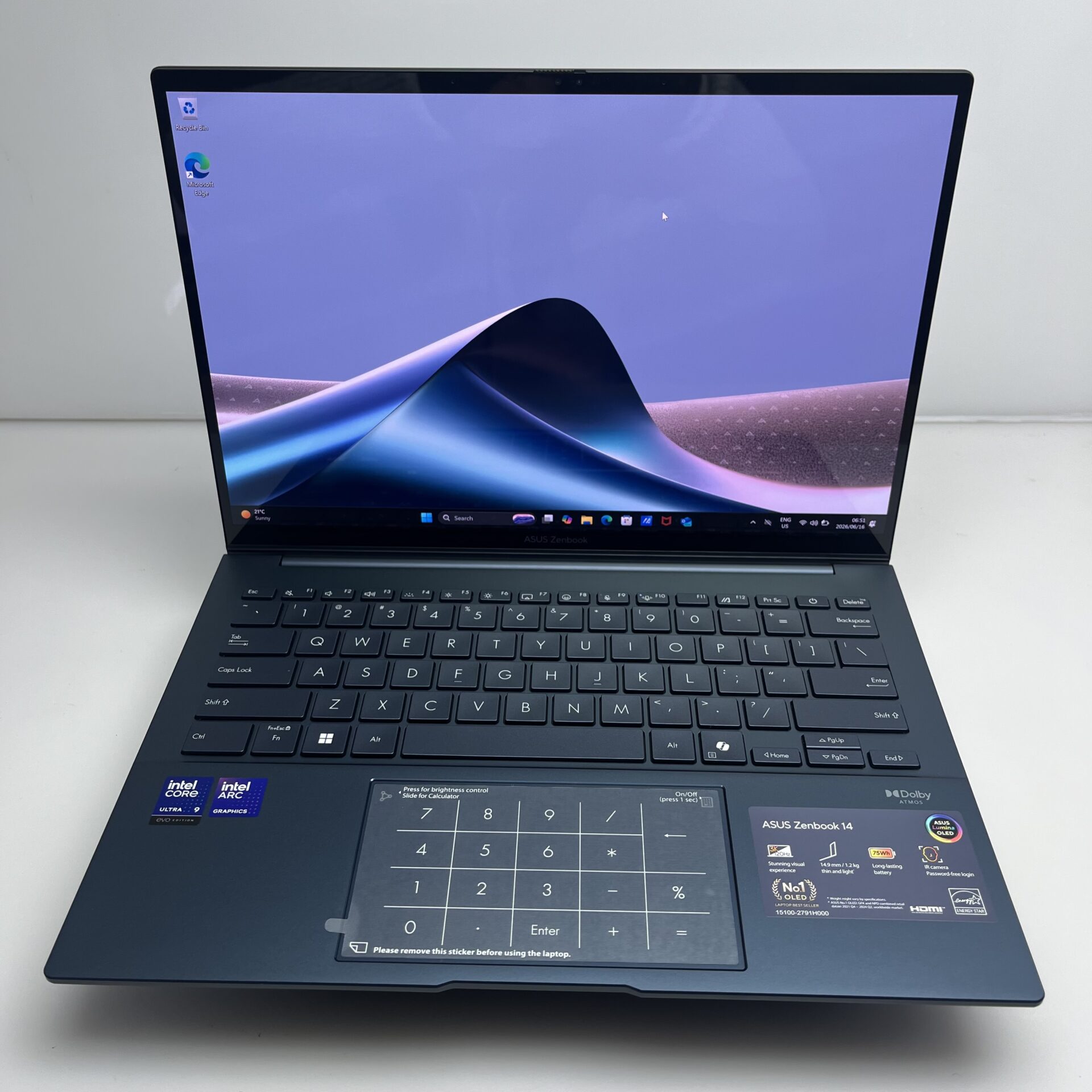 Asus ZenBook 14 UX3405C "Core Ultra 9" 2.90GHz 16GB RAM 1TB SSD Ponder Blue (Condition: Pristine) - Image 2