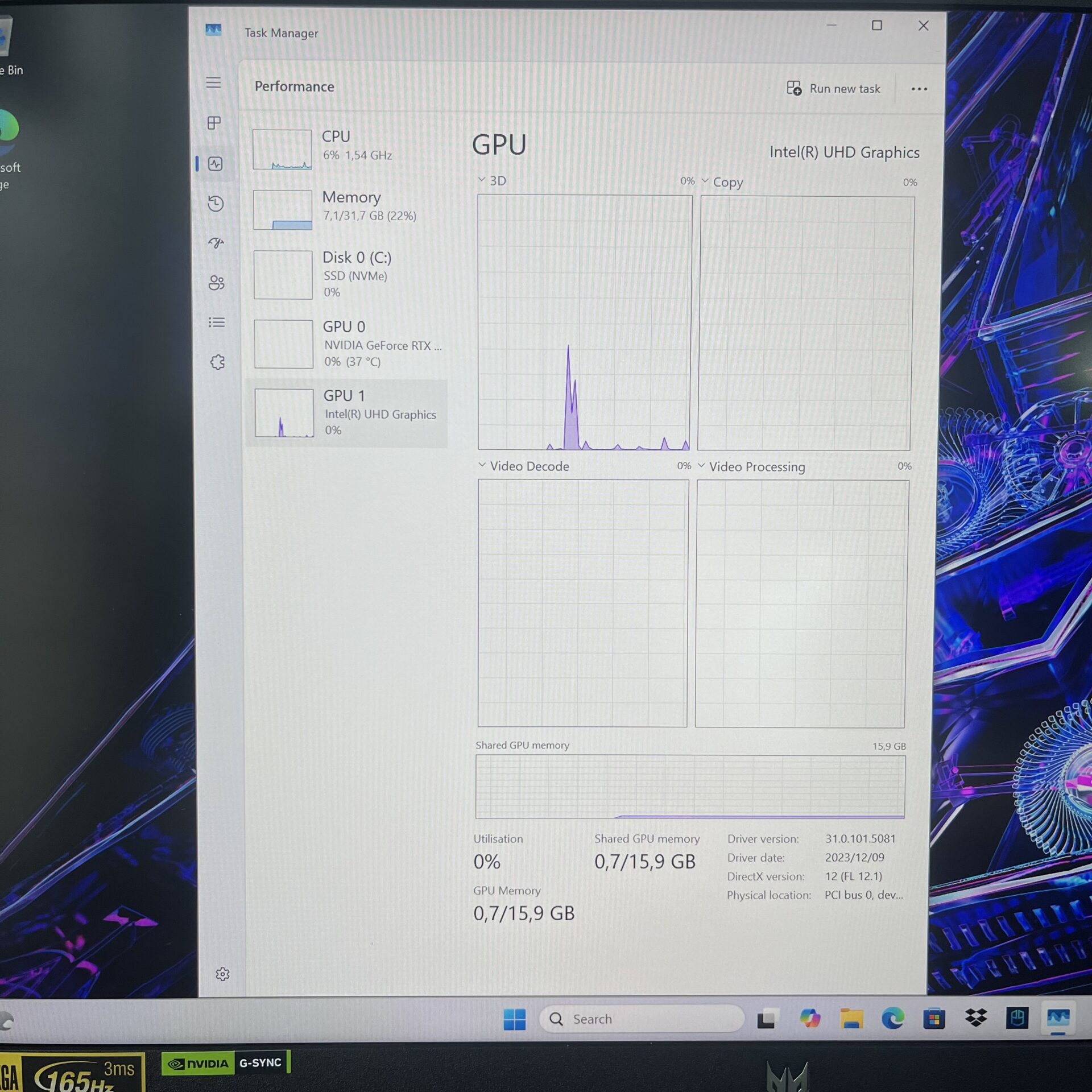 Acer Predator Helios Neo 16 "Core i7-14650HX" 2.20GHz 32GB RAM 1TB SSD Abyssal Black (Condition: Pristine) - Image 7