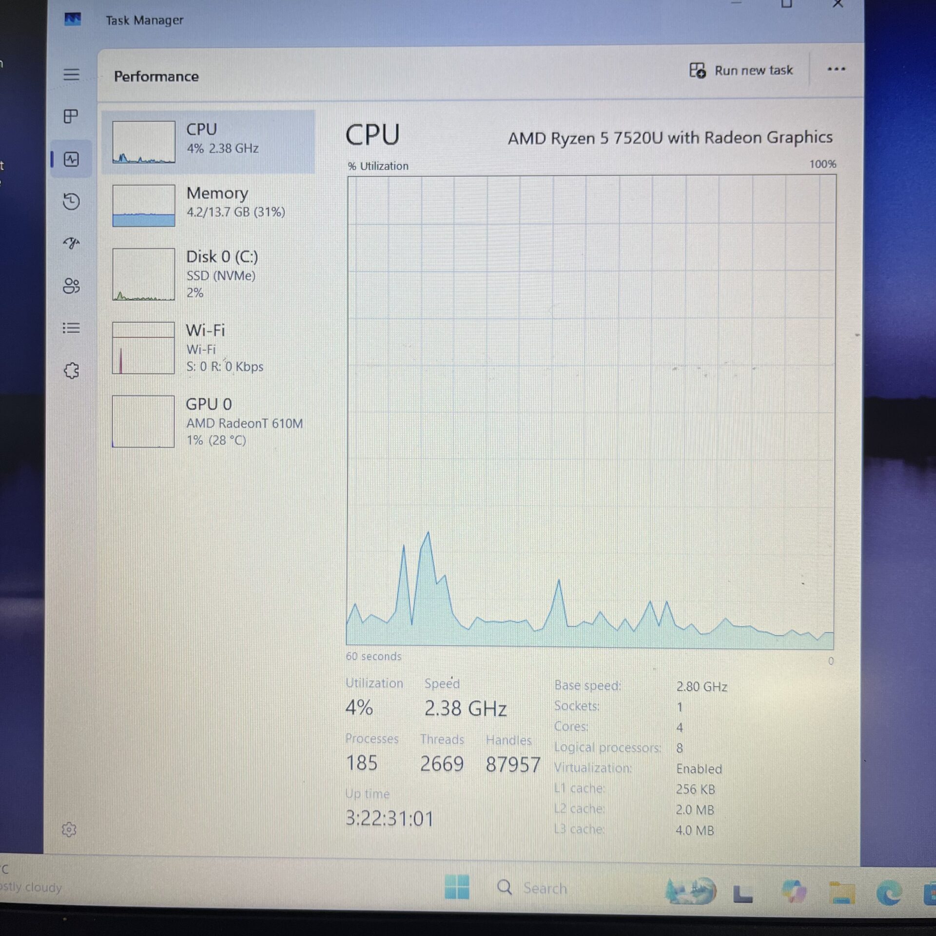 Lenovo Ideapad 1 15AMN7 "Ryzen 5" 2.80GHz 16GB RAM 512GB SSD Cloud Grey (Condition: Good) - Hinge cover missing - Image 15