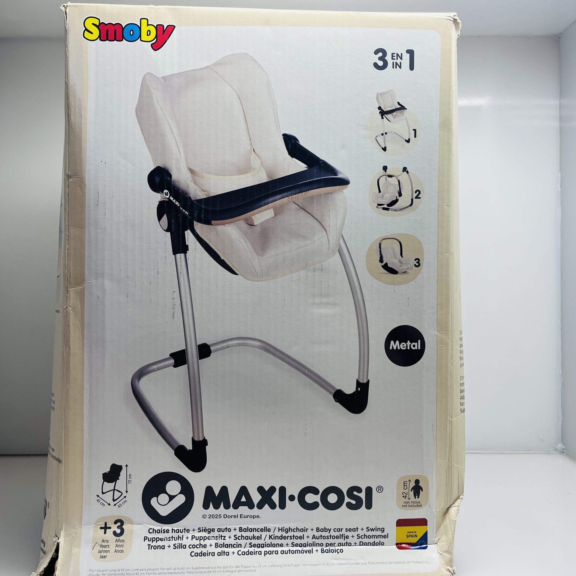 COMBO: Smoby Maxi-Cosi 3in1 and Baby Born Emma Doll (Condition: Good) - Image 2