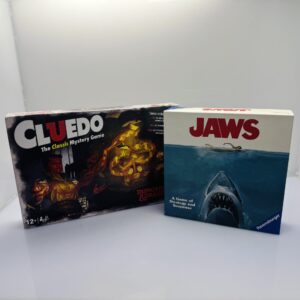 COMBO DEAL: Ravensburger Jaws Strategy Card Game + Cluedo- Dungeons and Dragons Edition (Condition: Good)