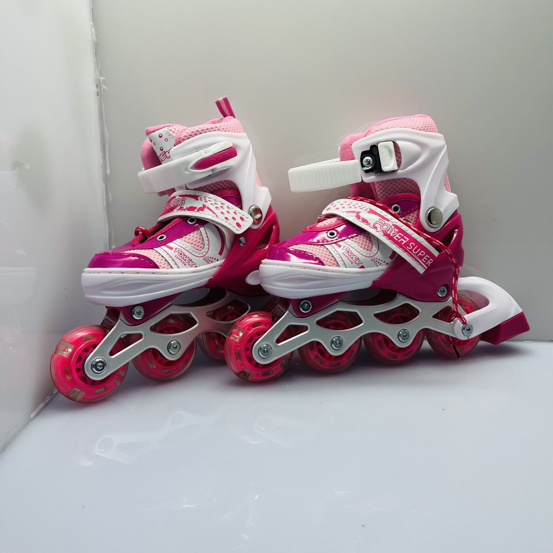 COMBO DEAL: 1x Surge Skate Tech Ignite Size 1-3 UK Rollerskates Blue + 1x Surge Skate Tech Switch Pro Size 10-13J UK Rollerskates Pink (Condition: Pristine) - Image 6
