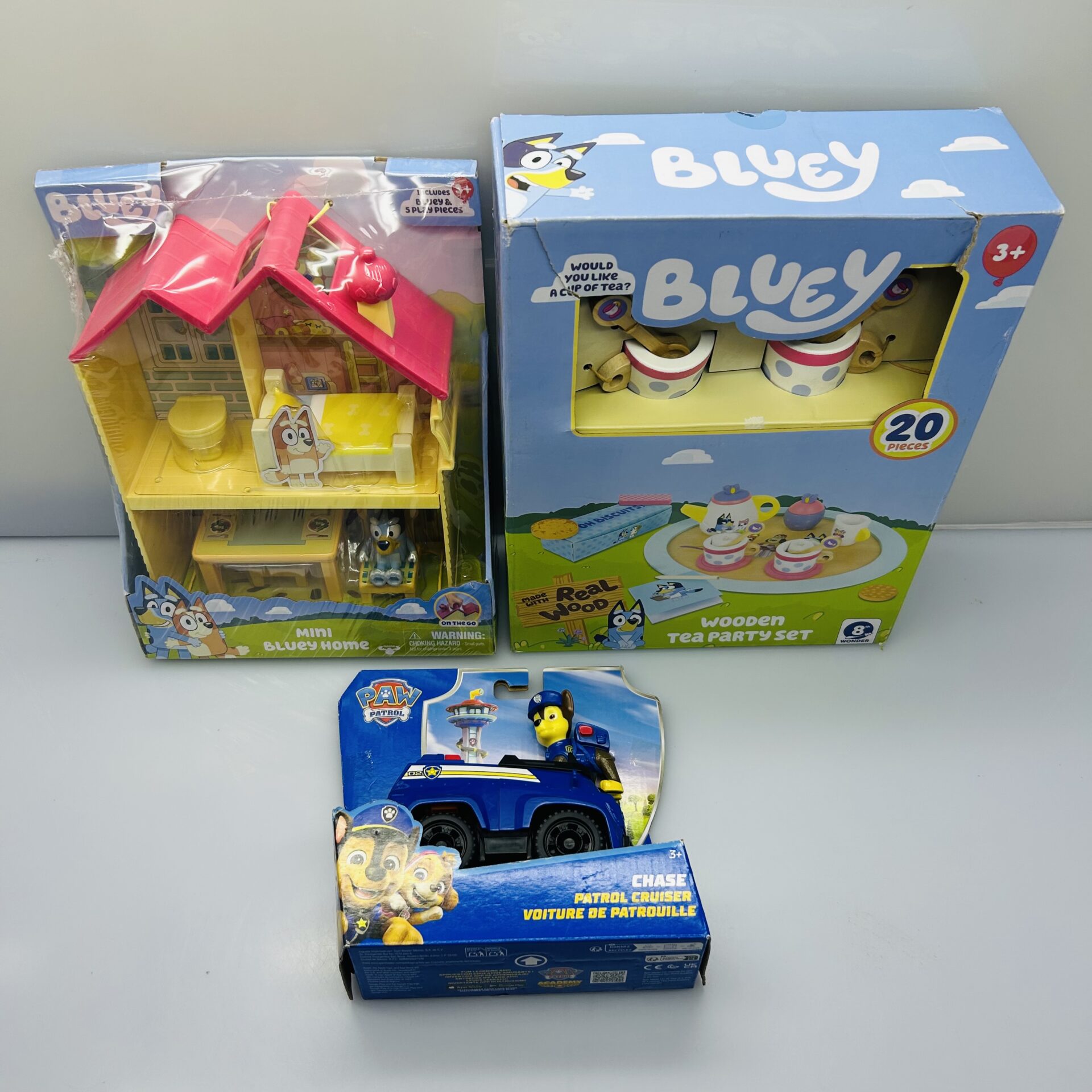 COMBO DEAL: Mini Bluey Home, Wooden Tea Party Set and Chase Patrol Cruiser (Condition: Good) - Image 2