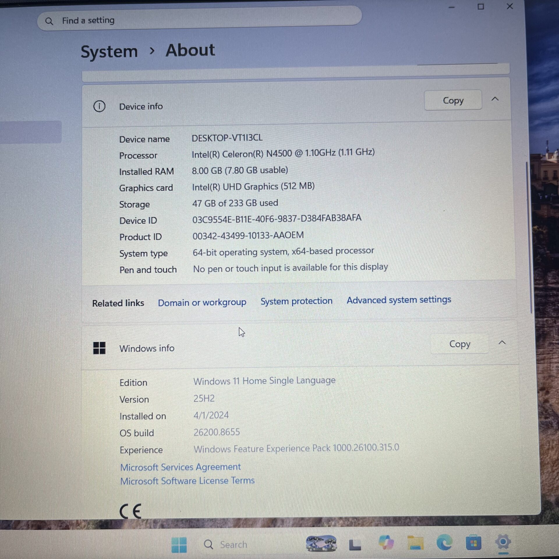 HP 250 G9 "Celeron N4500" 1.10GHz 8GB RAM 256GB SSD NVMe Grey (Condition: Good) - Image 12