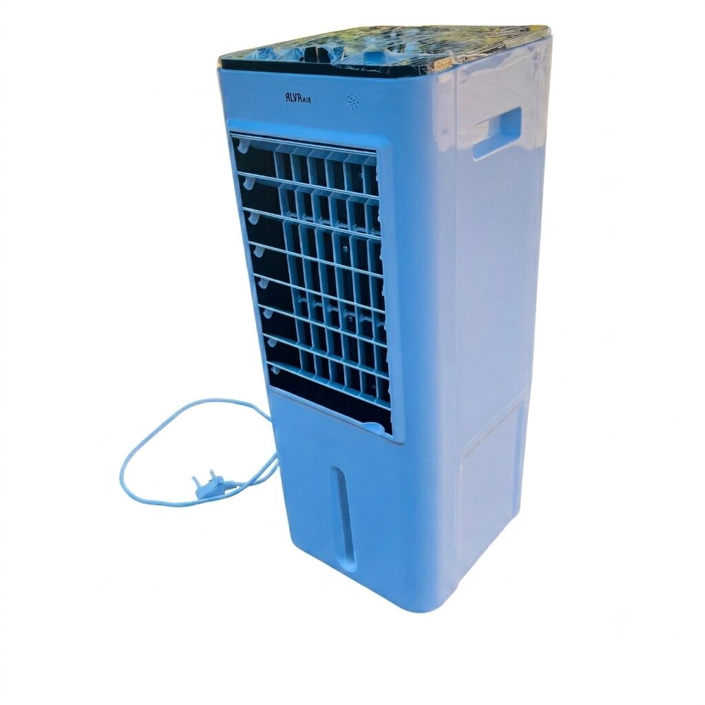 COMBO: Alva 12L Evaporative Air Cooler White + Mellerware Floor Fan 5 Blade Black (Condition: Good) - Image 3