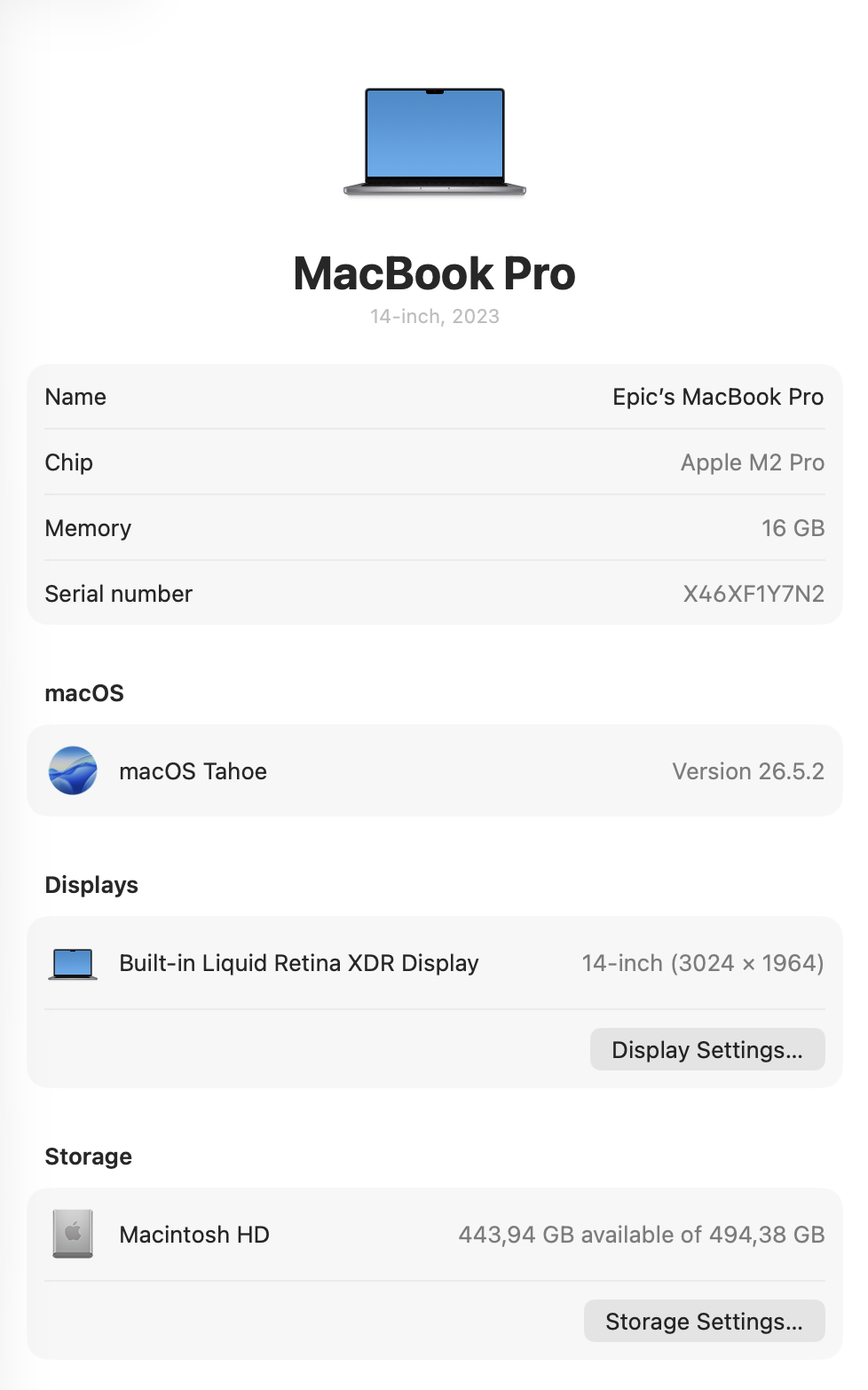 Apple MacBook Pro "M2 Pro" 14-Inch 10 CPU/16 GPU (2023) 16GB RAM 512GB SSD Space Gray (Condition: Good) - Image 12