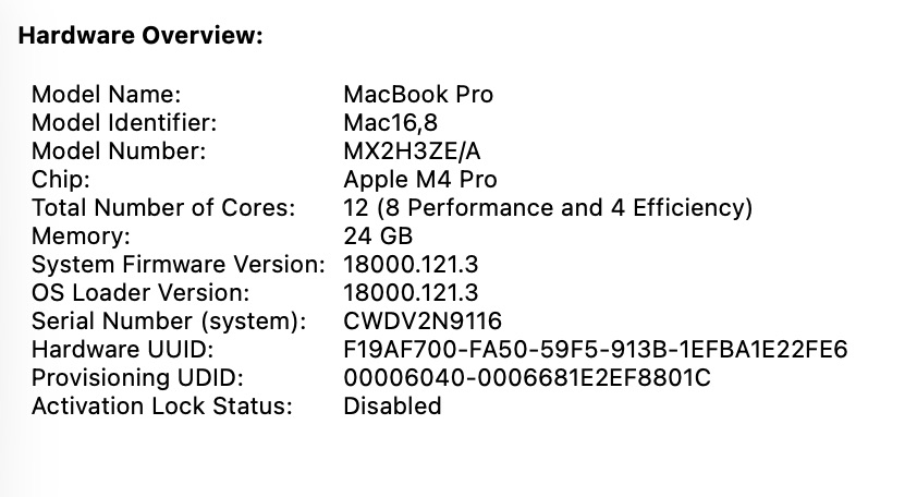 Apple MacBook Pro 14-inch M4 Pro 12 CPU/16 GPU 512GB SSD 24GB RAM Space Black (Condition: Excellent) - Image 13