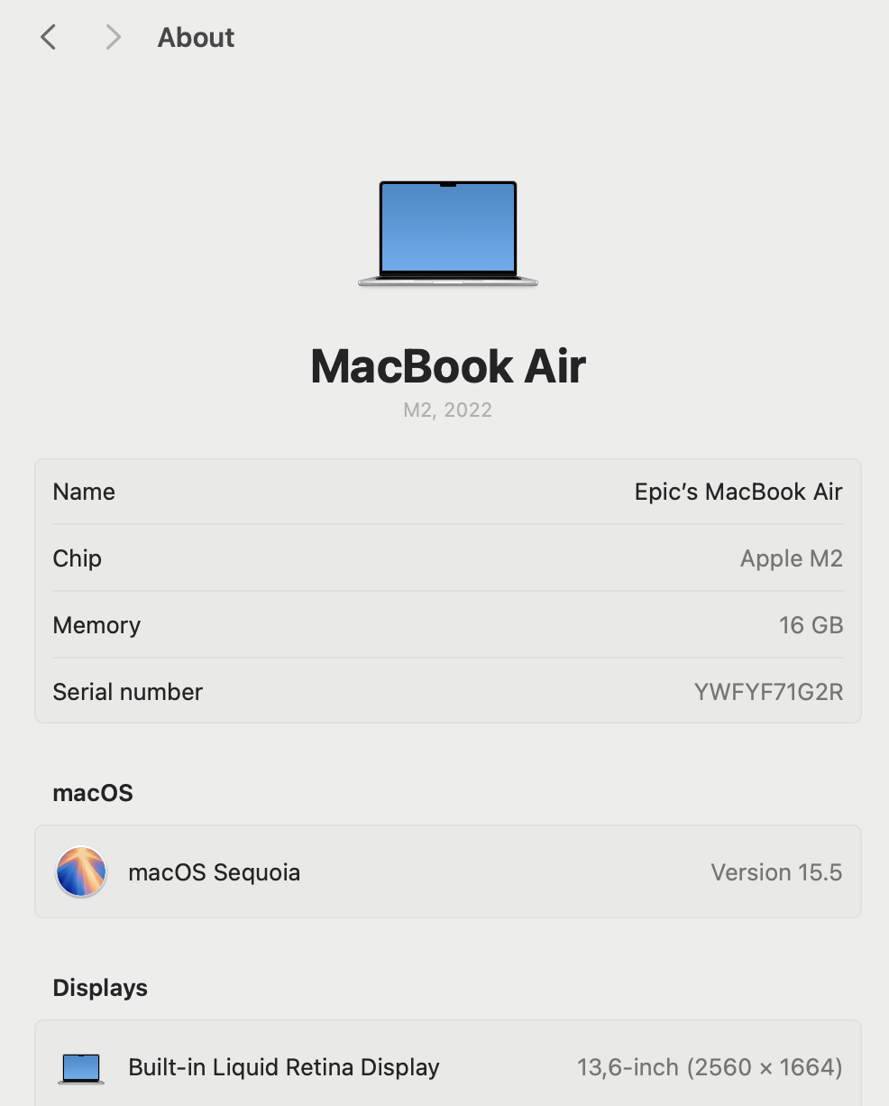Apple MacBook Air 13-inch “M2” 8 CPU/ 8 GPU (2022) 16GB RAM 256GB SSD Silver (Condition: Good) - Image 14