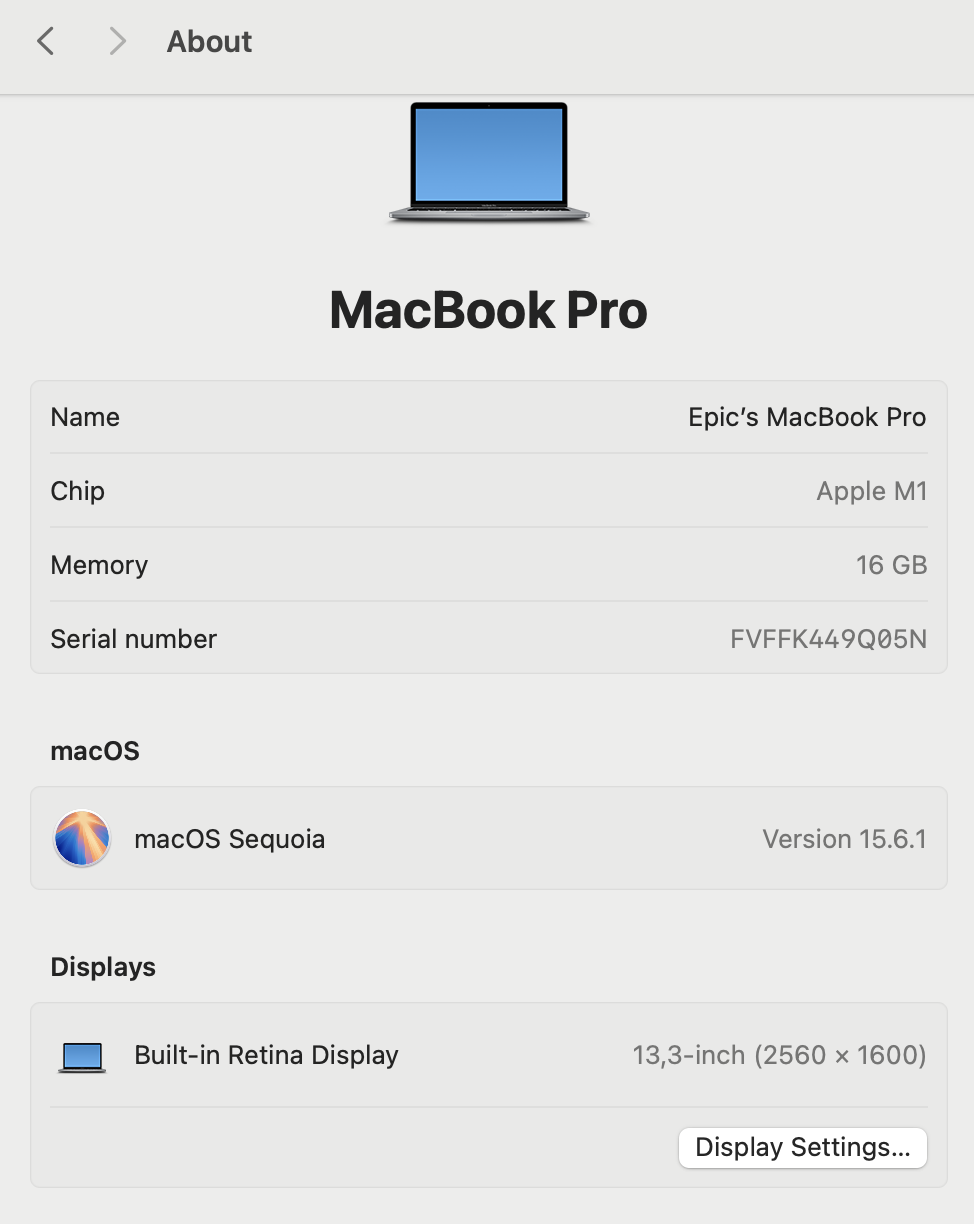 Apple MacBook Pro “M1” 13-Inch 8 CPU/ 8 GPU (2020) 16GB RAM 256GB SSD Space Gray (Condition: Good) - Image 16