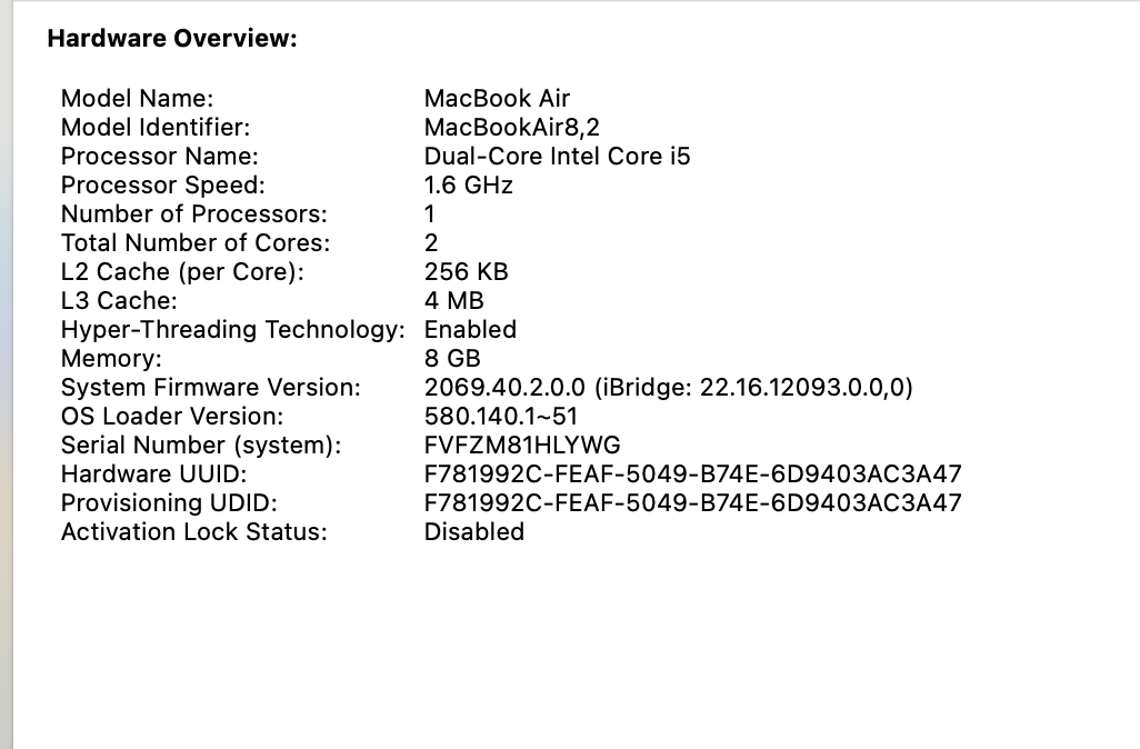 Apple MacBook Air 13-inch "Core i5" (Retina, 2019) 1.6 GHz 8GB RAM 128GB SSD Space Gray (Condition: Good) - Image 17