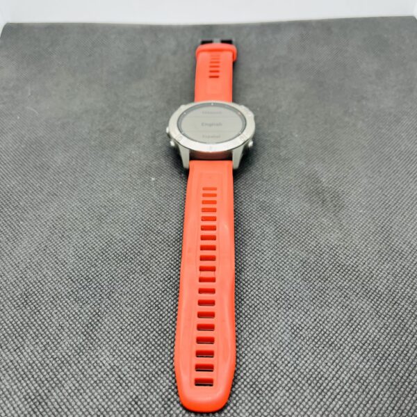 Garmin Fenix 6 Sapphire 47mm Titanium with Ember Orange Band (Condition: Good) - Image 5