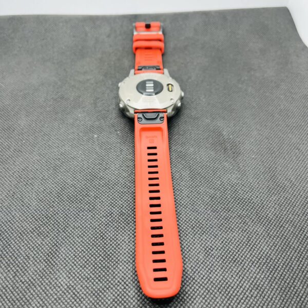 Garmin Fenix 6 Sapphire 47mm Titanium with Ember Orange Band (Condition: Good) - Image 10