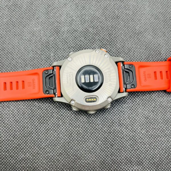 Garmin Fenix 6 Sapphire 47mm Titanium with Ember Orange Band (Condition: Good) - Image 14