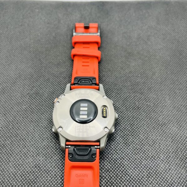 Garmin Fenix 6 Sapphire 47mm Titanium with Ember Orange Band (Condition: Good) - Image 16