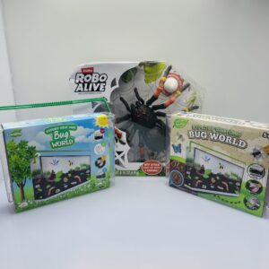COMBO DEAL: 2x Creative Sprouts Explore Your Own Bug World + Zuru Robo Alive: Giant Tarantula (Condition Good)
