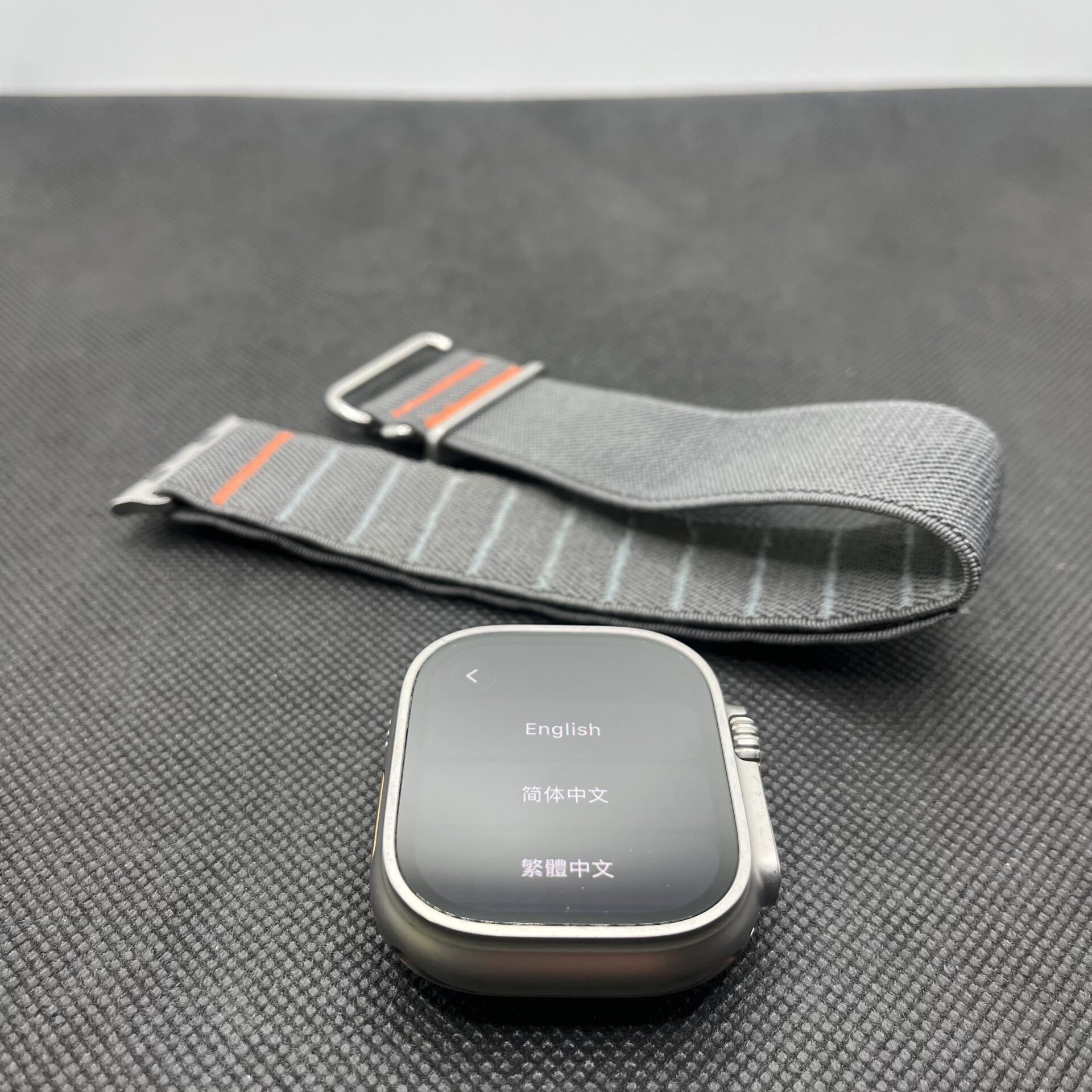 Apple Watch Ultra 49mm LTE Natural Titanium- With Gray and Orange Nylon Straps (Condition: Good) - Image 6