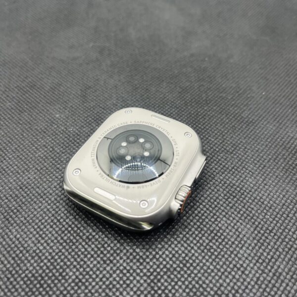 Apple Watch Ultra 49mm LTE Natural Titanium- With Gray and Orange Nylon Straps (Condition: Good) - Image 9