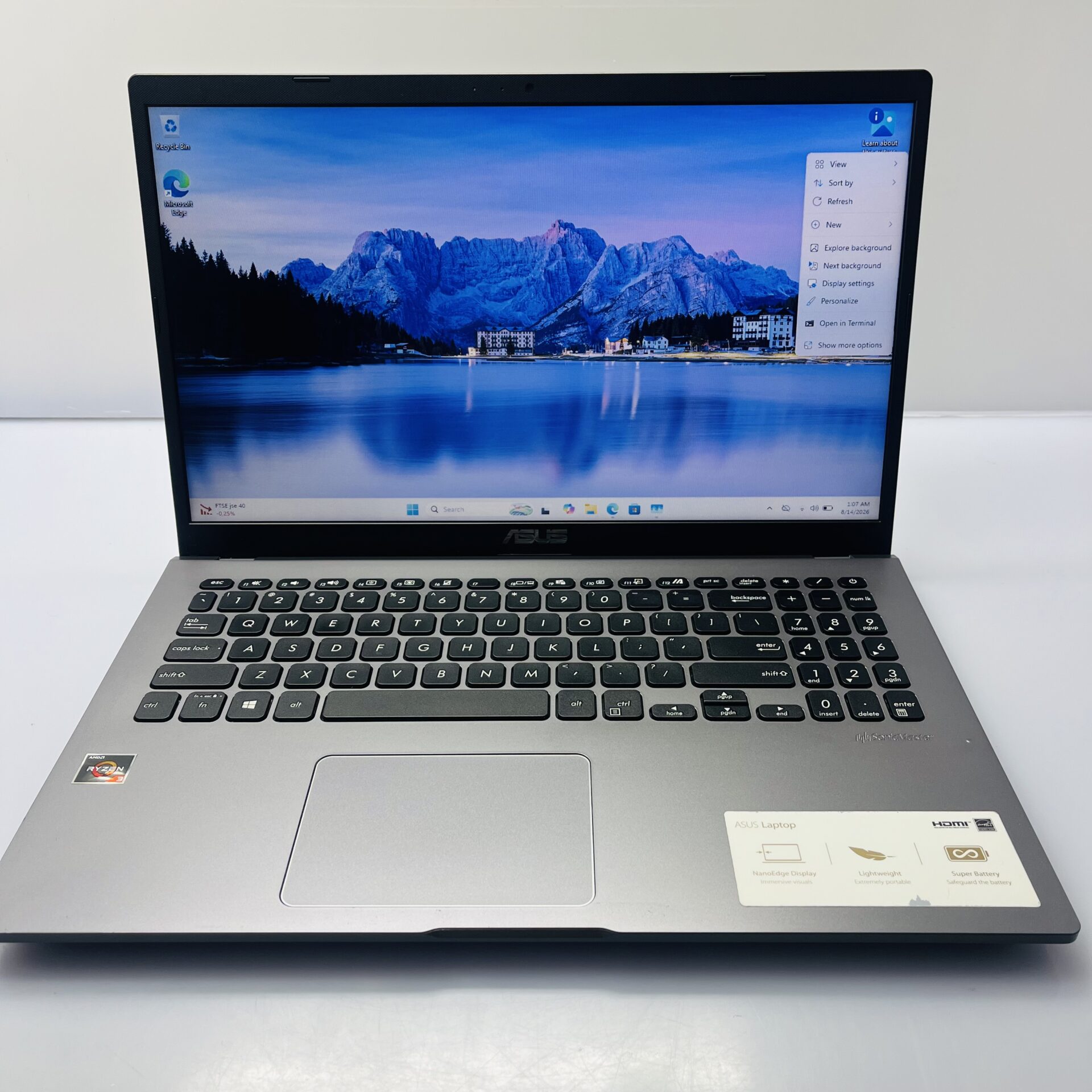 Asus M509DA "Ryzen 3" 2.60GHz 12GB RAM 256GB NVMe SSD Slate Gray (Condition: Good) - Image 2