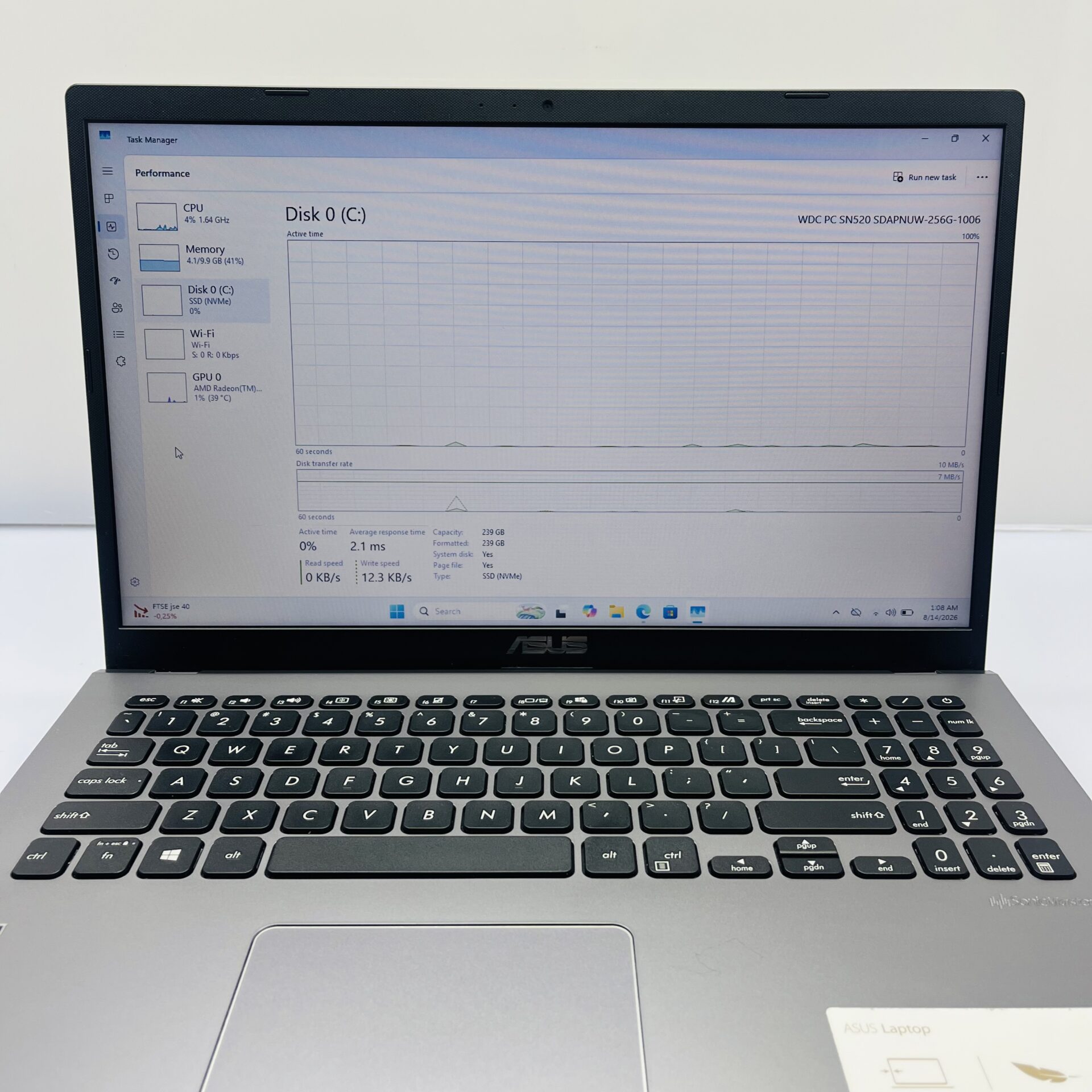 Asus M509DA "Ryzen 3" 2.60GHz 12GB RAM 256GB NVMe SSD Slate Gray (Condition: Good) - Image 8