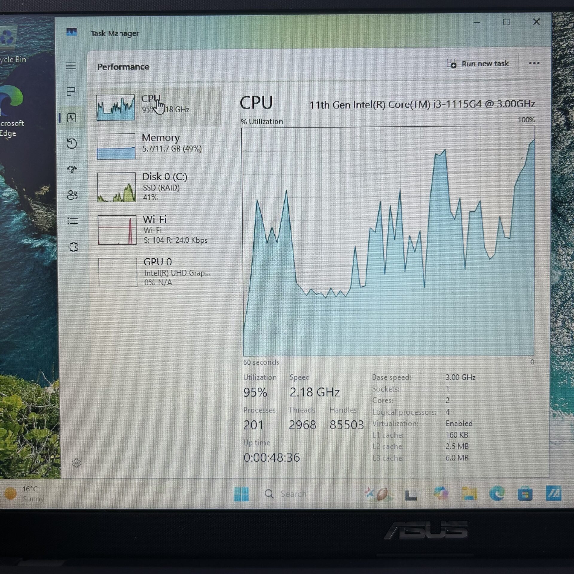 Asus X515E 11th Gen "Core i3" 3.00GHz 12GB RAM 256GB SSD Slate Grey (Condition: Good) - Image 16