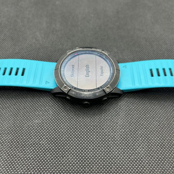 Garmin Fenix 6X Pro Black With Blue Straps (Condition: Good) - Image 6