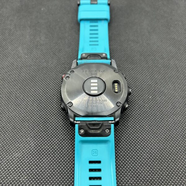 Garmin Fenix 6X Pro Black With Blue Straps (Condition: Good) - Image 8
