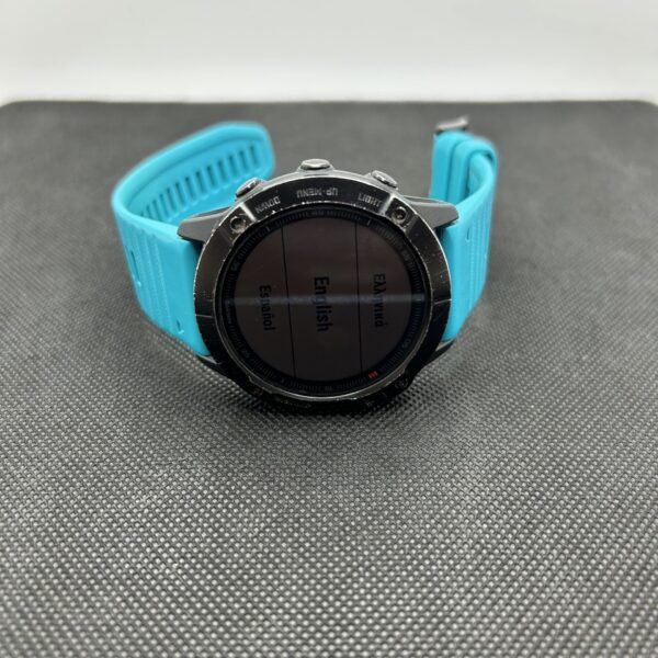 Garmin Fenix 6X Pro Black With Blue Straps (Condition: Good) - Image 5