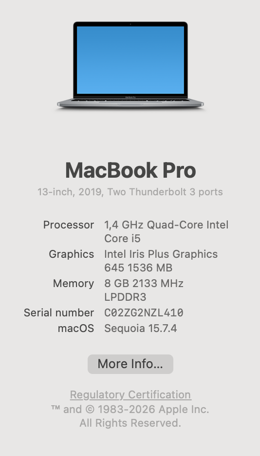 Apple MacBook Pro 13-inch "Core i5" (Touchbar 2019) 1.4GHz 8GB RAM 256GB SSD Space Gray (Condition: Good) - Image 11