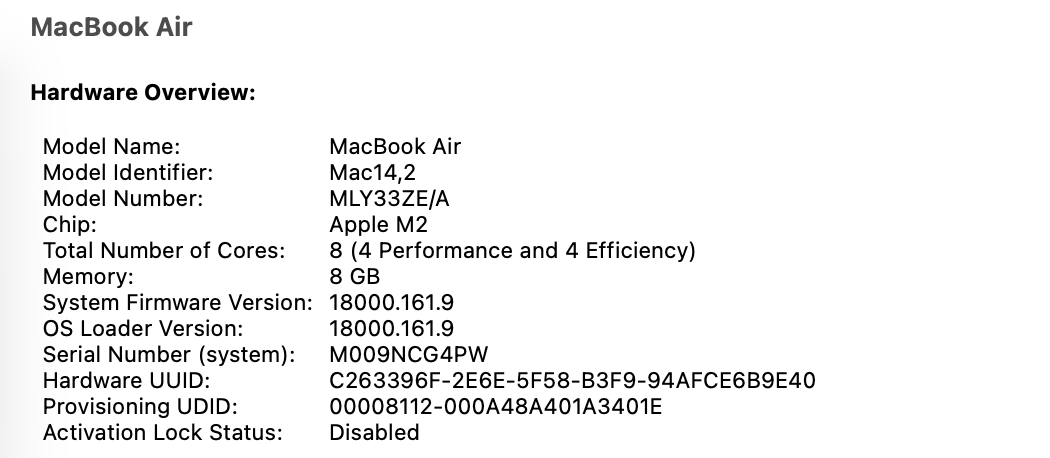 Apple MacBook Air 13-inch "M2" 8 CPU/ 8 GPU (2022) 8GB RAM 256GB SSD Midnight (Condition: Good) - Image 17