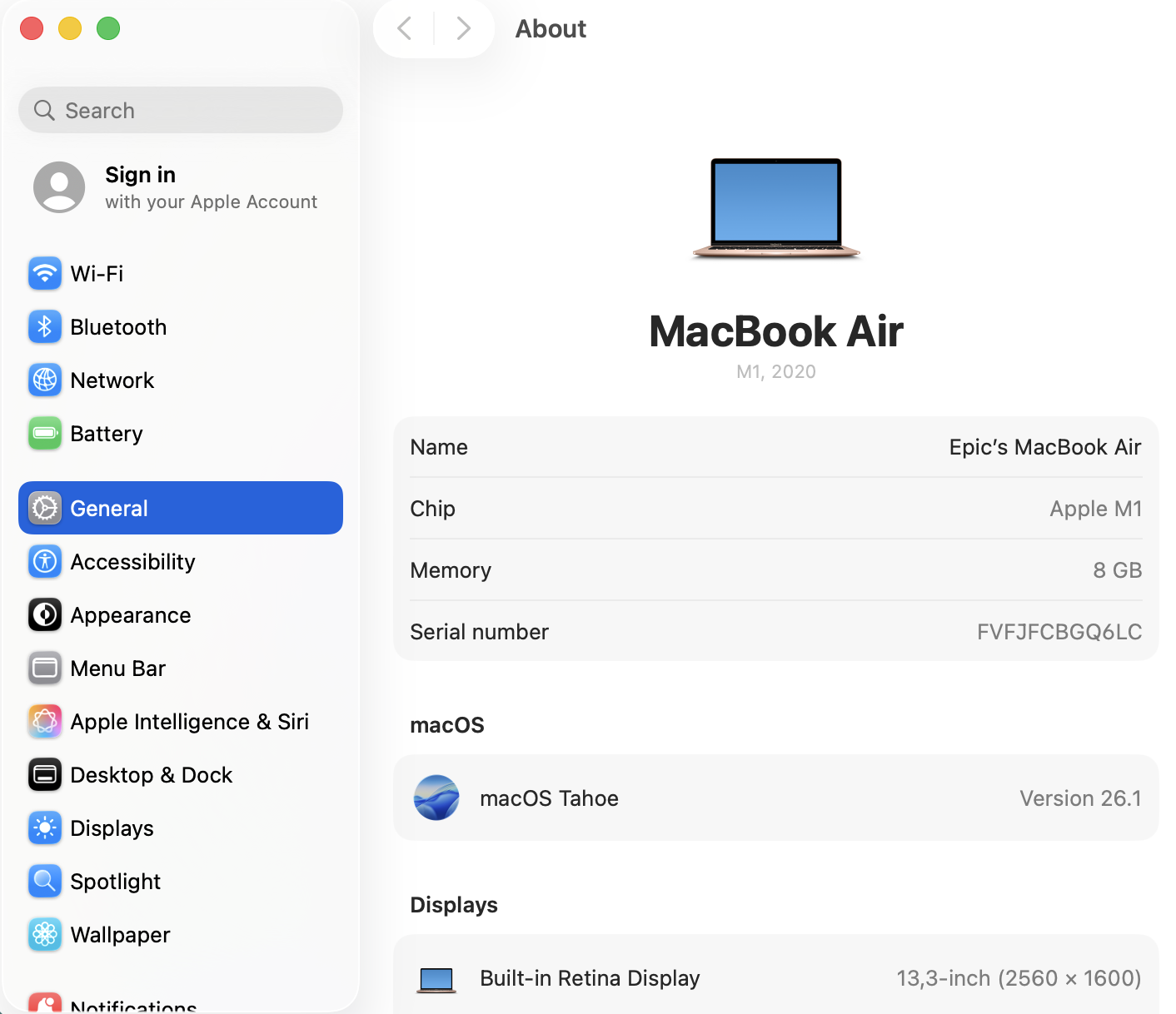 Apple MacBook Air 13-inch Apple “M1” (2020) 8 CPU/ 7 GPU 8GB RAM 256GB SSD Rose Gold (Condition: Good) - Image 15