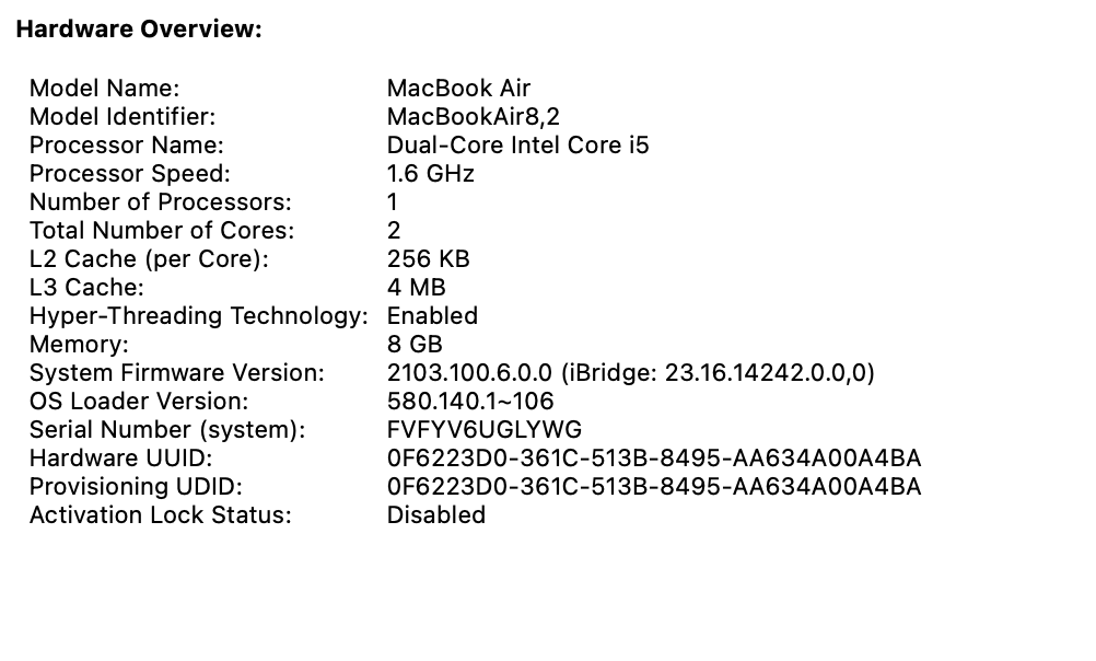 Apple MacBook Air 13-inch "Core i5" (2019) 1.6GHz 8GB RAM 128GB SSD Space Grey (Condition: Good) - Image 17