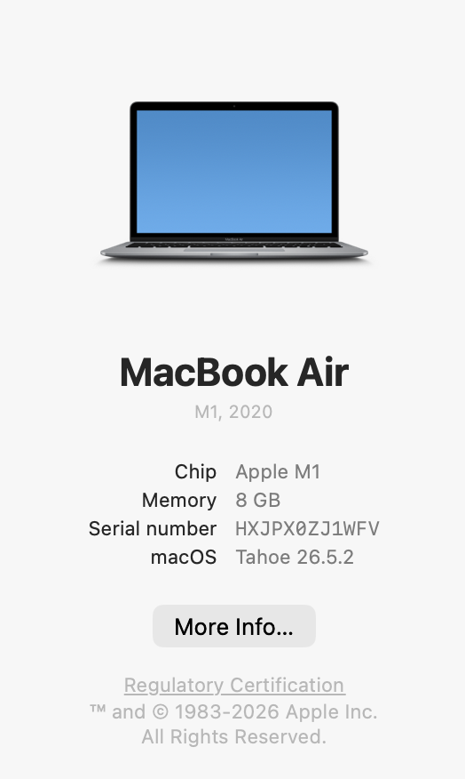 Apple MacBook Air 13-inch "M1" (2020) 8 CPU/ 8 GPU 8GB RAM 256GB SSD Space Gray (Condition: Good) - Image 11