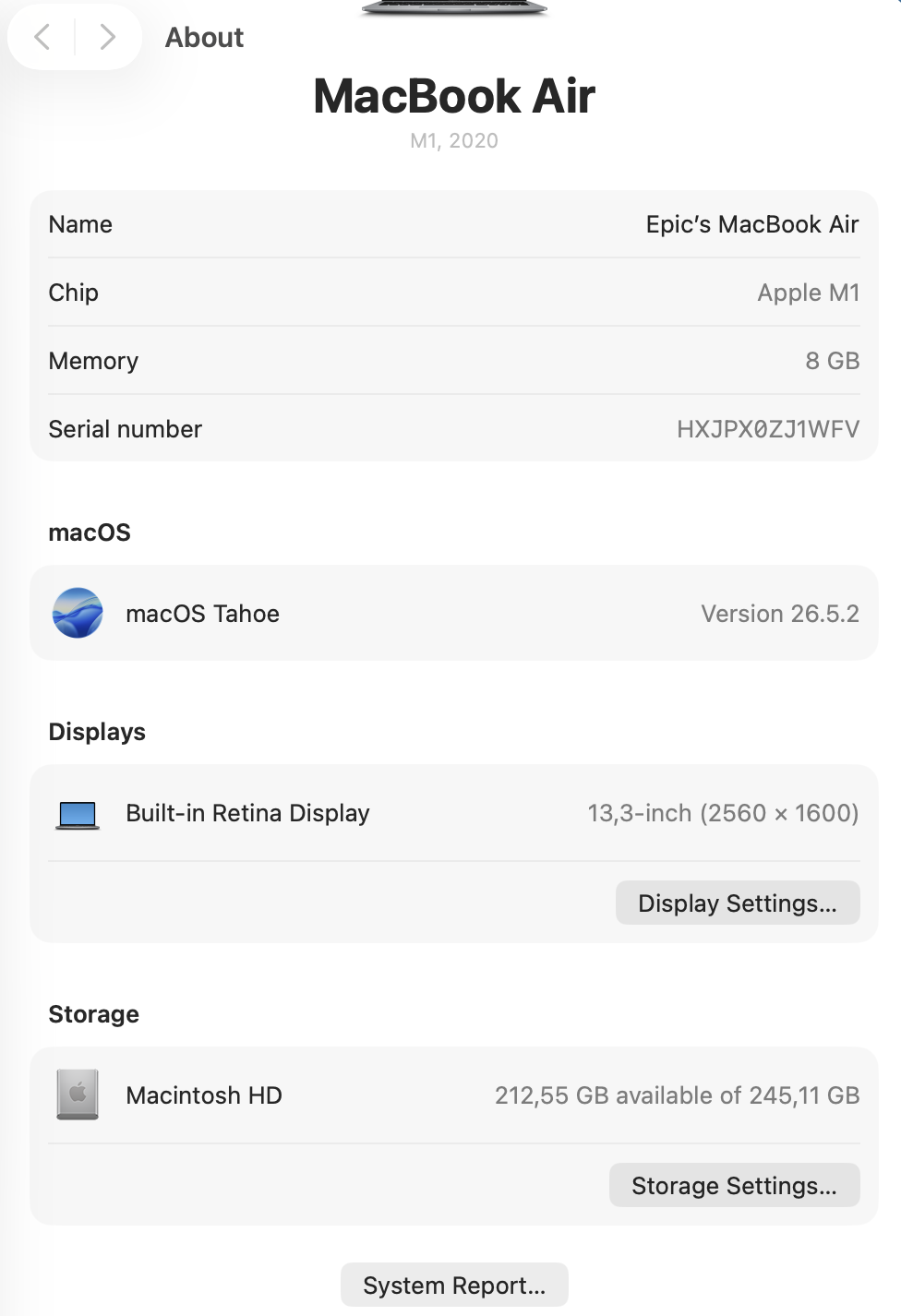 Apple MacBook Air 13-inch "M1" (2020) 8 CPU/ 8 GPU 8GB RAM 256GB SSD Space Gray (Condition: Good) - Image 12