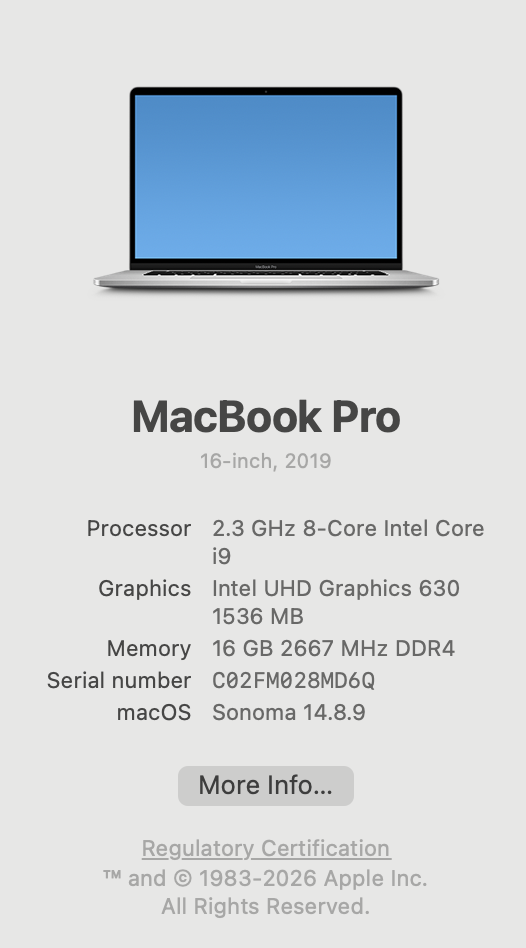 Apple MacBook Pro 16-inch "Core i9" (Touchbar/2019) 2.3GHz 16GB RAM 1TB SSD Silver (Condition: Good) - Image 11