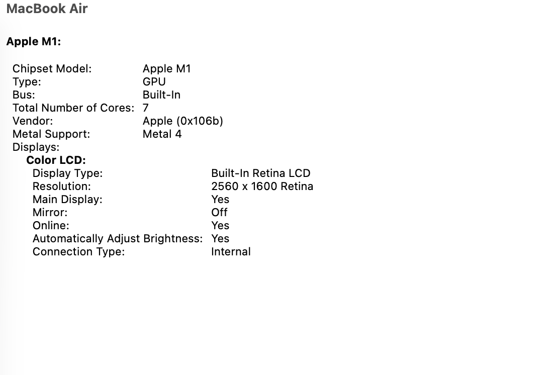 Apple MacBook Air 13-inch "M1" (2020) 8 CPU/ 7 GPU 8GB RAM 256GB SSD Rose Gold - Line on Screen (Condition: Faulty / As-Is) - Image 14