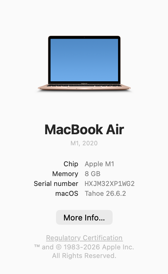 Apple MacBook Air 13-inch "M1" (2020) 8 CPU/ 7 GPU 8GB RAM 256GB SSD Rose Gold - Line on Screen (Condition: Faulty / As-Is) - Image 11