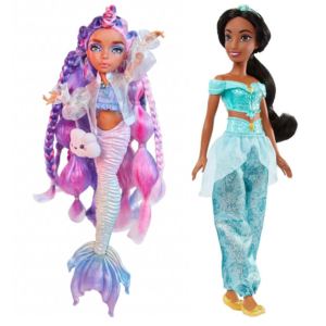 COMBO DEAL: Disney Princess Jasmine Fashion Doll And Mermaze Mermaidz Kishiko Doll (Condition: Brand New)
